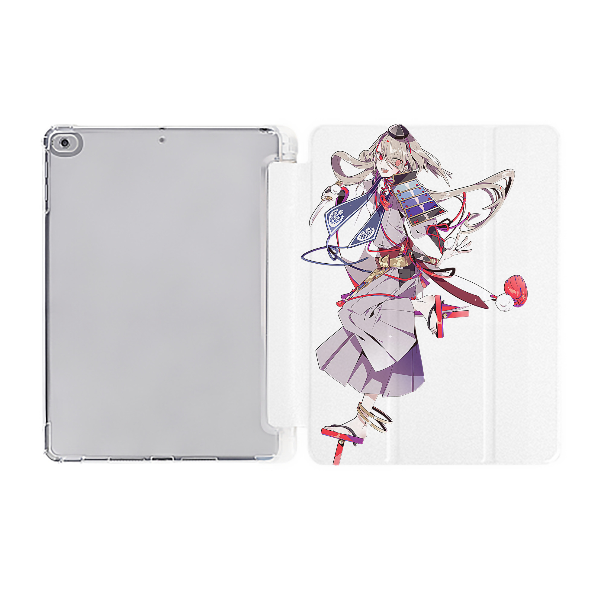 （画像用） 刀剣乱舞 Touken Ranbu IPad ケース ペン収納付き 三つ折りスタンド PUレザー×シリコン 対応機種9.5/10.5/10.9インチ